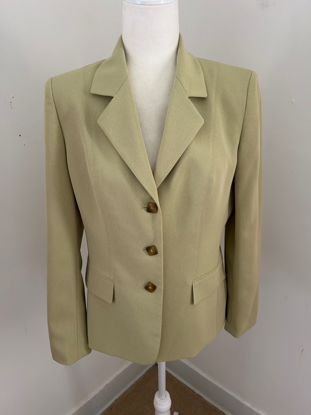 Kasper Light Olive Tailored Blazer sz 8